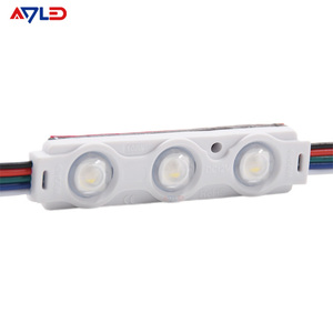 Modules LED RGBW 12V 1.08W RGBW 5050 LED 3 lentilles IP65 étanches, module LED RGBW pour enseignes publicitaires, boîte à lumière extérieure - Product Image 1