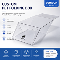Kotak Lipat PET Transparan Kustom, Kemasan Display Plastik untuk Retail, OEM ODM, Kemasan Kosmetik & Hadiah Sekali Pakai, UV