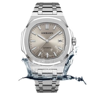 Reloj Automático Goobasen para Hombre, Correa de Acero Inoxidable, Caja de 14 mm, Pantalla Analógica, Resistente al Agua 30M, Función de Fecha - Product Image 5