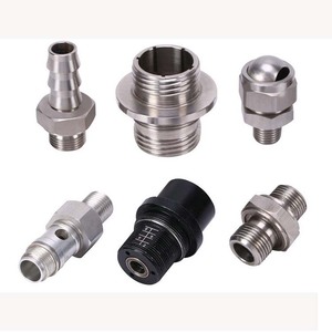 อุปกรณ์ข้อต่อท่อเหล็กสแตนเลสกลึงด้วยเครื่อง CNC น็อตหกเหลี่ยมแบบเกลียวสำหรับใช้งานในอุตสาหกรรม - Product Image 2