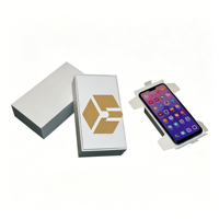 Boîte d'emballage pour téléphone en carton blanc uni personnalisée de qualité supérieure, boîte pour smartphone écologique compatible avec la série iPhone