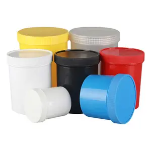Atacado vazio de boca larga PP frasco plástico para latas de tinta, pigmento, em pó, embalagem de creme 100ml 200ml 500ml 1000ml