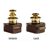 Loquet à bouton poussoir pour armoire de camping-car, verrou à bouton escamotable pour tiroir et armoire suspendue de camping-car, pièces de modification pour camping-car, ouvre-trou pour verrou à bouton