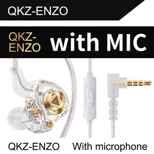 Audífonos QKZ ENZO con Cable de Alta Calidad y Micrófono para Deporte Diario, Auriculares Intrauditivos con Cable HiFi Estéreo para Teléfono Inteligente y Computadora Portátil - Product Image 4