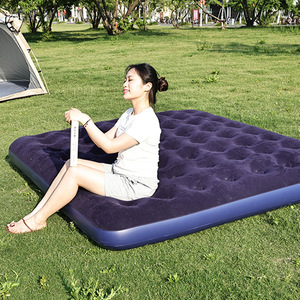 <span class=keywords><strong>Lit</strong></span> gonflable d'<span class=keywords><strong>extérieur</strong></span> en PVC, matelas épais floqué, pliable, portable, pour randonnée et camping, 1-2 personnes - Product Image 3