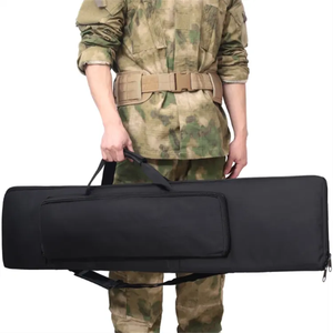 47'' Tactical <strong>Double</strong> <strong>Gun</strong> <strong>Case</strong> Heavy-Duty <strong>Rifle</strong> Range Bag for Long <strong>Gun</strong> Waterproof Shooting Range Transport with Lockable Zipper