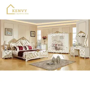Manufacturers Turkey Full King Bed Set Furniture Modern Italian Wood Tufted Bedroom Luxury Mdf Wooden Mirror Bed Room Sets