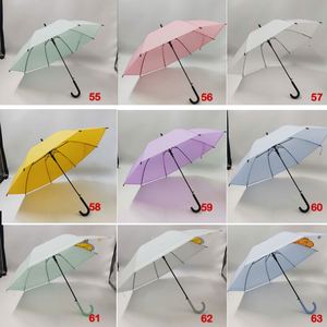 Parapluie droit transparent en PVC manuel pour la pluie et le soleil, avec tissu japonais POE coloré, fonction de suspension, personnalisable pour mariage, avec logo sur mesure - Product Image 3