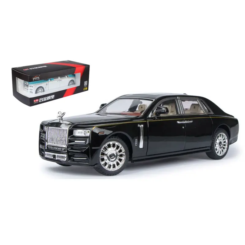 (With Umbrella) 1:24 Diecast Model Cars Toy Rolls-Royce Phantom Mansory diecast toy vehicles simulation car