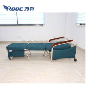 BHC001K hastane tıbbi refakatçi sandalye hasta görevlisi katlanır hemşirelik sandalye Cum yatak - Product Image 5