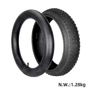 20 Inch Tire Set for Bike & E-bike 20*4.0 Tyre 20*4.1/4 Inner <b>Tube</b> All-Terrain Ultra-Wide Off-Road Tire Wired Bead <b>Rubber</b> Nylon - Product Image 3