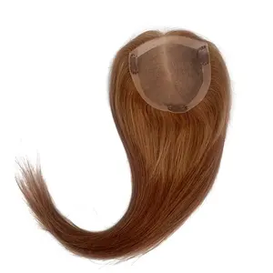 高品质100% 巴西处女头发女性假发中号真丝上衣全蕾丝上衣棕色balayage人发上衣