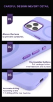 Étui de téléphone Beelan Premium 2024, étui en silicone liquide magnétique avec anneau de protection de l'appareil photo, coque antichoc pour iPhone 16 Pro Max 15 Pro