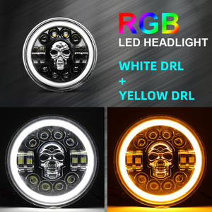 Nuovo Design Bestseller Fari LED Rotondi da 7 Pollici <span class=keywords><strong>12</strong></span>/24 <span class=keywords><strong>Volt</strong></span> ad Alta Potenza con Fascio Alto/Basso Super Luminosi - Product Image 2