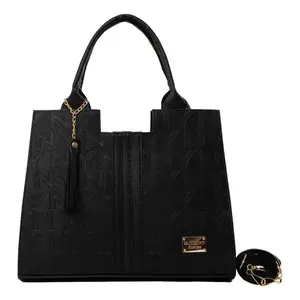 Bolso Tote de Mezclilla para Mujer Fana Athenea, Gran Capacidad, Cierre de Solapa, Forro de PU, Uso Diario Informal, M3718 - Product Image 4