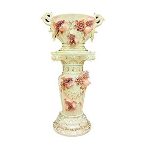 Jarrón de Piso de Alta Gama con Diseño de Columna Romana, Simulación de Flores, Decoración para Sala de Estar, Decoración Moderna Europea para Hoteles - Product Image 5