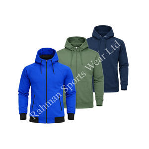 Sweat à capuche unisexe personnalisé vierge pour l'hiver, avec poche, respirant, écologique, en mélange de coton épais, prêt pour la broderie/la sérigraphie - Product Image 4