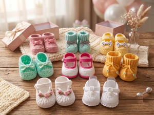 Botitas de Invierno Personalizadas para Bebé, Zapatos de Algodón Tejido para Bebés, Zapatillas Suaves para Primeros Pasos, Calzado con Lazo para Regalo - Product Image 3