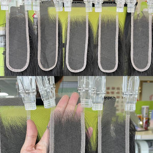 Cierre Frontal de Encaje al por Mayor, Cabello Humano Virgen Liso con Cutícula Alineada, Cierre Frontal de Encaje Transparente HD Suizo 2x6 - Product Image 6