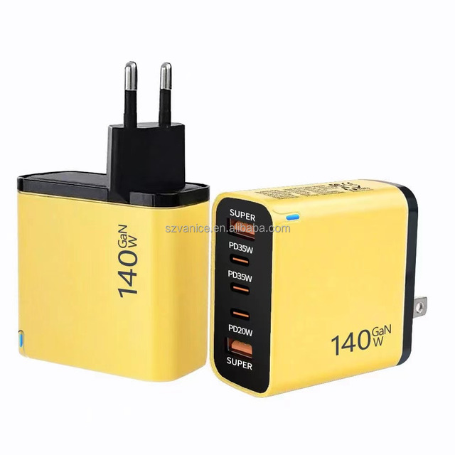 140W 5-Port Quick GaN Charger 2USB+3Type C Fast Charging 140W Mobile Phone Quick Charger for Xiaomi/Samsung/Huawei