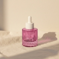 Emballage personnalisé pour flacon d'huile essentielle 30ml 50ml, tube en papier avec insert en mousse, flacon compte-gouttes, boîte cylindrique ronde
