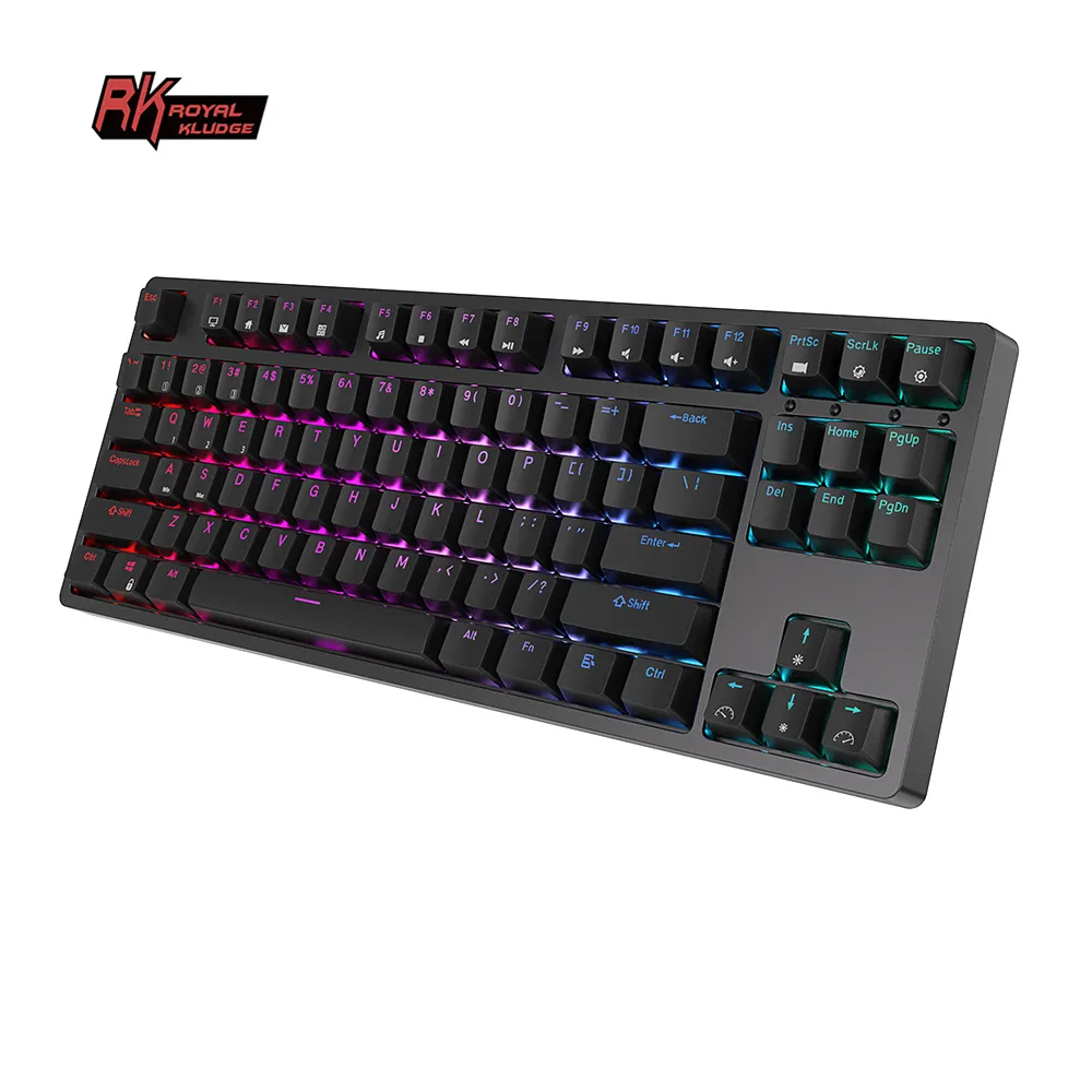 Royal igudge rk87 tkl jogo de chave, 87 teclas, farbige, tastatur, orçamentais, rgb, teclado mecânico