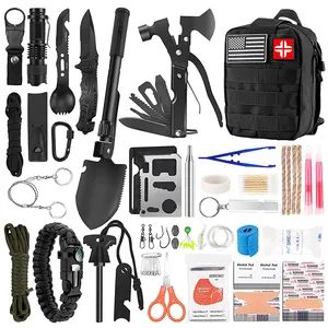 JSJM Outdoor Sports Camping Equipment Emergency Survival Kit Survival Multifunctional Tool Set