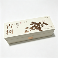 Boîte cadeau sur mesure en carton recyclé écologique avec fermeture magnétique, impression UV quadricolore, finition bronzée, design haut de gamme