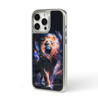Lunettes de soleil Lion motif impression laser dur PC TPU housse de téléphone portable pour iphone Camera Protector13 14 15 16 Pro Max Plus