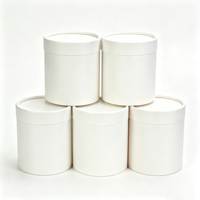 Boîte Cadeau Cylindrique en Carton pour Mariage avec Couvercle et Base, Emballage Vide pour Roses, Boîte Ronde pour Chapeaux et Tubes Floraux - En Stock