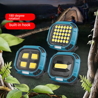 Lampe de travail LED COB rechargeable par USB de type C multifonctionnelle, étanche IP55, ABS, mise au point réglable, sortie lumineuse élevée, portable, plongée