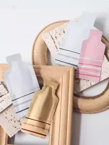 Stampa personalizzata prezzo all'ingrosso foglio di plastica piccolo campione bustina cosmetica sacchetti per la pulizia del viso borse