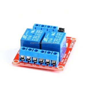 โมดูลรีเลย์ 2 ช่องสัญญาณ Zopro 24V พร้อมออปโตคัปเปลอร์ ทริกเกอร์ระดับสูง/ต่ำ บอร์ดสีแดง แบบติดตั้ง SMD - Product Image 2