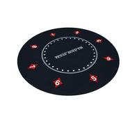 Tapis de table de poker Texas Hold'em personnalisé en gros, carré ou rond, tissu en caoutchouc pour les jeux d'échecs
