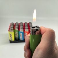 2024 Offre Spéciale haute qualité Design créatif rechargeable en plastique gaz butane briquet classique flamme imprimé Logo flamme stable pour