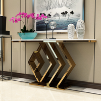 Console en marbre de style moderne et léger et personnalisé des États-Unis Meubles de maison pour porche, hall, couloir, salon pour villas