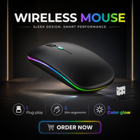 Souris sans fil bluetooth 5.2, souris de jeu Rgb, silencieuse, Rechargeable, 800-1200-1600 Dpi, pour Pc, ordinateur portable, macbook