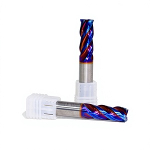 HRC68 4F R0.5 Corner Radius End Mill 12mm <b>Cutting</b> Dia,30mm Cut Length,D10 Shank 75mm Overall Length for CNC Mold Steel Machining - Product Image 1