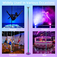 Ensemble de bâtons de danse robustes et durables pour la salle de sport à domicile ou le studio Poteau de 45mm en acier inoxydable pour les entraînements de fitness complets pour la danse sur poteau