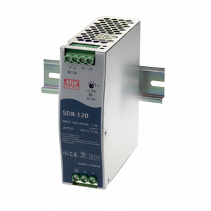 Alimentation électrique sur rail DIN Mean Well SDR-120, 24V 5A, sortie simple, entrée 220VAC, industrielle, efficacité 0,93, -40°C à +85°C - Product Image 2