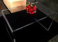 OEM-Hersteller Fabriklieferant Modern Designter Maßgefertigter Acryl-Tisch Klarer Acryl-Couchtisch Lucite-Couchtisch