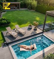 Plancher en aluminium rétractable personnalisé pour usage commercial, ignifuge, imitation bois, en aluminium et plastique, pour hôtel et piscine