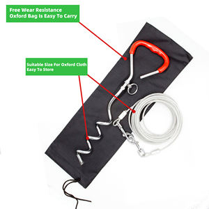 भारी शुल्क 15 फीट 30 फीट 30 फीट कुत्ते को टाई करते हुए केबल और हिस्सेदारी, बाहर यार्ड मध्यम बड़े कुत्तों के लिए लीश केबल श्रृंखला - Product Image 6