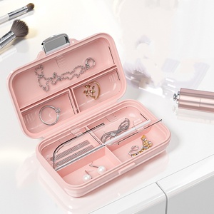 Pill Storage <b>Box</b> Multi-purpose Compact Weekly Case with Lock Design for Outdoor Travel Tablet Organizer Medicine Container - Product Image 4