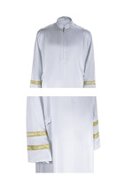 Robe de prêtre blanche, soutane, robe d'église, robe du Moyen-Orient, robe arabe, robe chrétienne, robe de prêtre catholique, robe de cosplay, robe de clergé