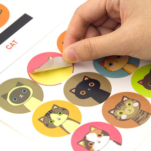 Bán Buôn Tùy Chỉnh Trang Trí Handmade Dễ Thương Cát Giấy Glossy Sticker - Product Image 2