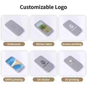 Deslizador de hojalata liso y seguro con borde enrollado, personalizado con logotipo en relieve, impreso, para perfume sólido, cosméticos y lociones, antideslizante. - Product Image 1