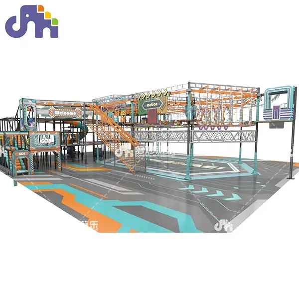 Domerry playground infantil parque esportivo de aventura curso de corda de nylon equipamento interno