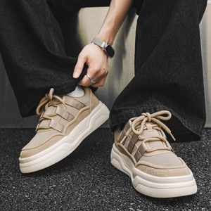 EmoPipe Baskets Chunky pour Hommes, en Maille Respirante, à Bout Rond, à Lacets, à Plateforme Rehaussante, Chaussures Décontractées Printemps - Product Image 4