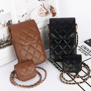 Japanese Korean Styles Woman Puffer Crossbody PU Phone Pouch Travel Shoulder <strong>Bag</strong> for <strong>Smartphones</strong> Below 6.5 Inches iPhone Samsung - Product Image 1